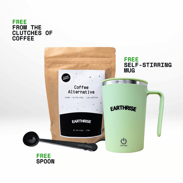 Earthrise Original Blend Starter Kit with free spoon and green mug