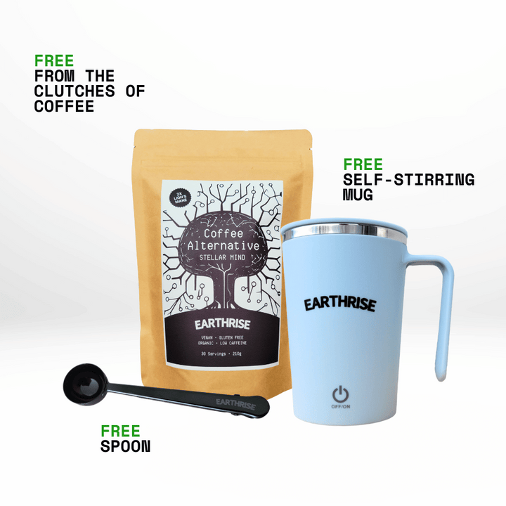 Earthrise Stellar Mind Starter Kit with free spoon and blue mug